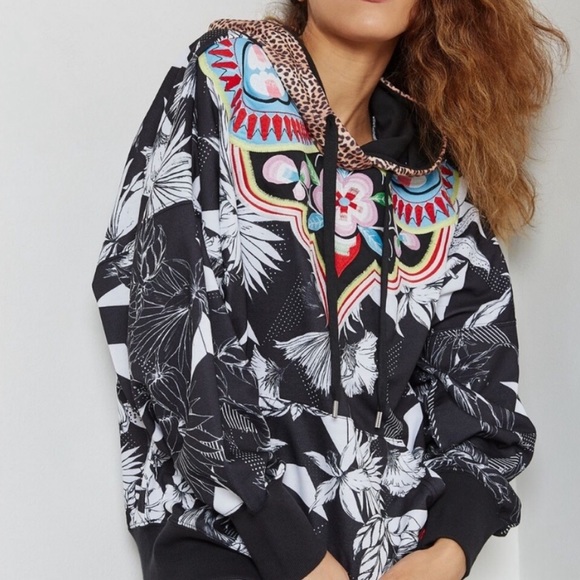 Adidas Originals X The Farm Hoodie Floral Cheetah - Picture 5 of 5